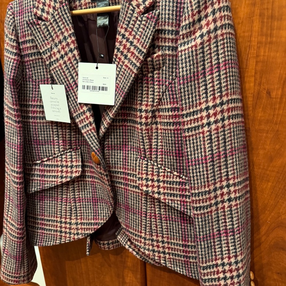 Smythe One Button Blazer, Sz 14 - Picture 7 of 12